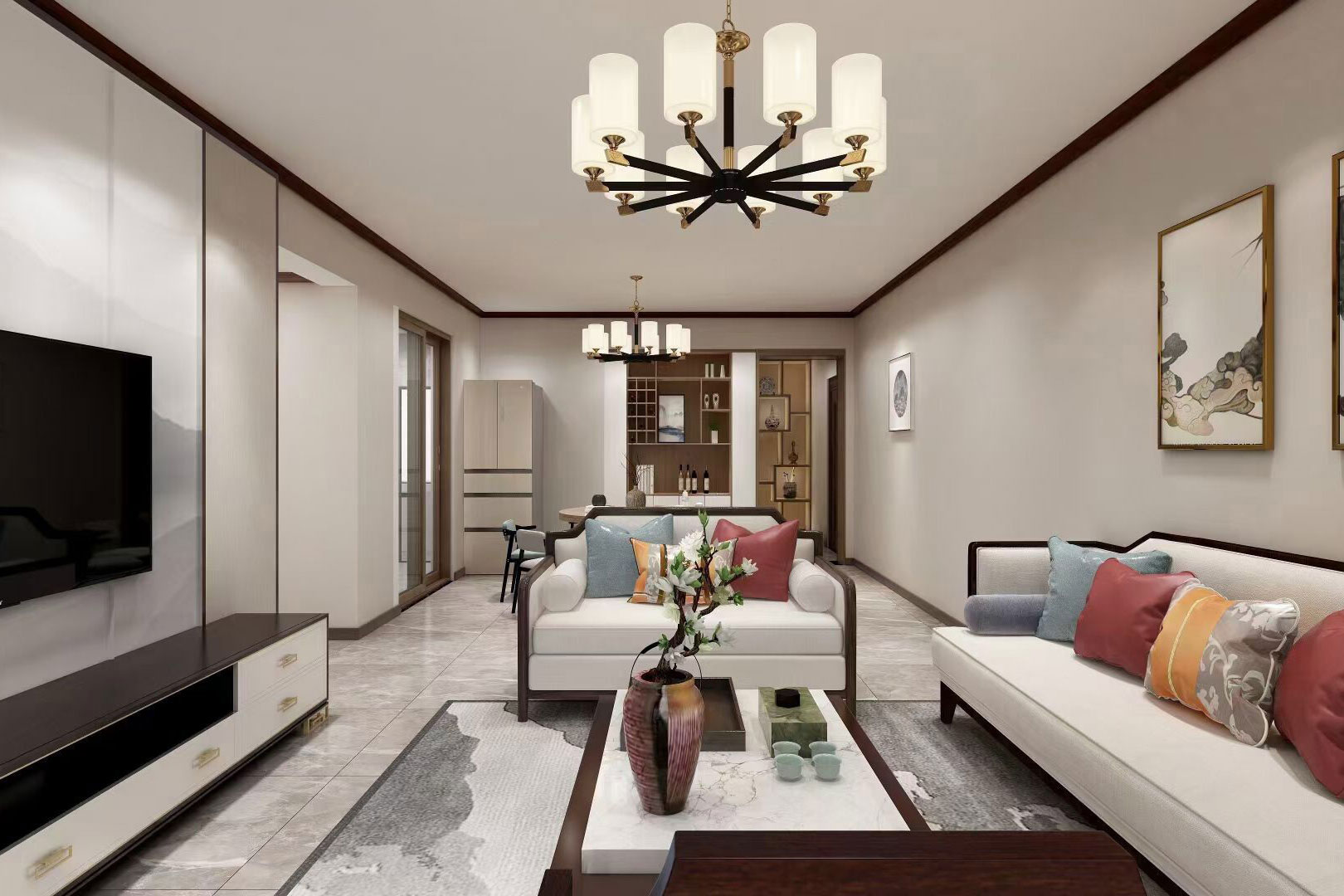 蟠龍小區148m&sup2;新中式風格案例