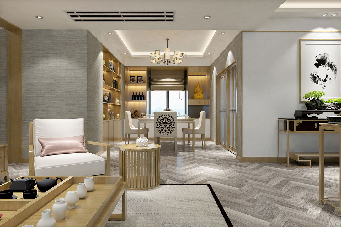 寶能城市廣場116m&sup2;新中式風格案例