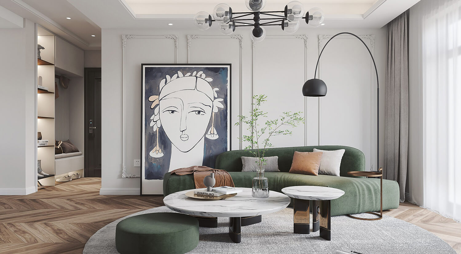 錦繡麗園105㎡現代簡約風格案例